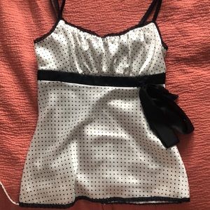 Polka dot vintage lingerie top